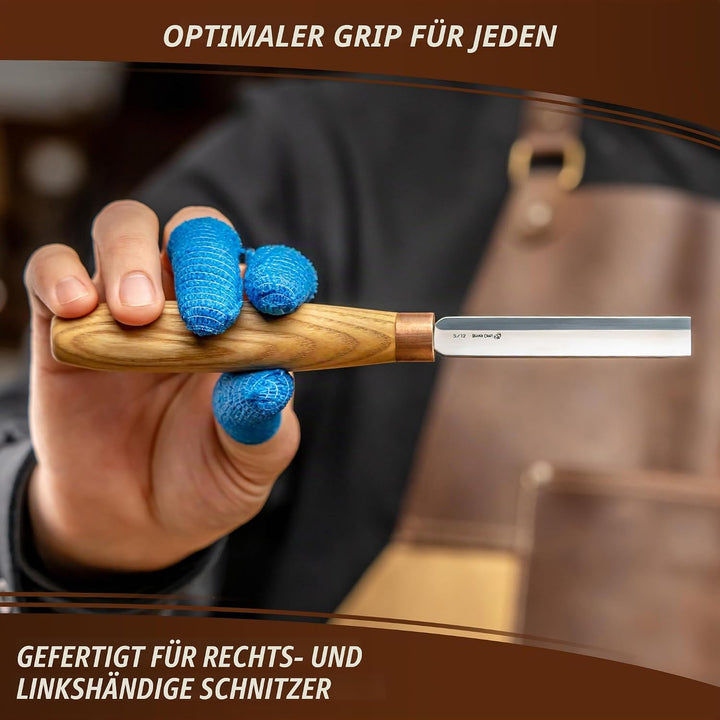 BeaverCraft Hohleisen zum Holzschnitzen K5/12 Holzschnitzerei kompakter Meissel Holzschnitzmesser fü