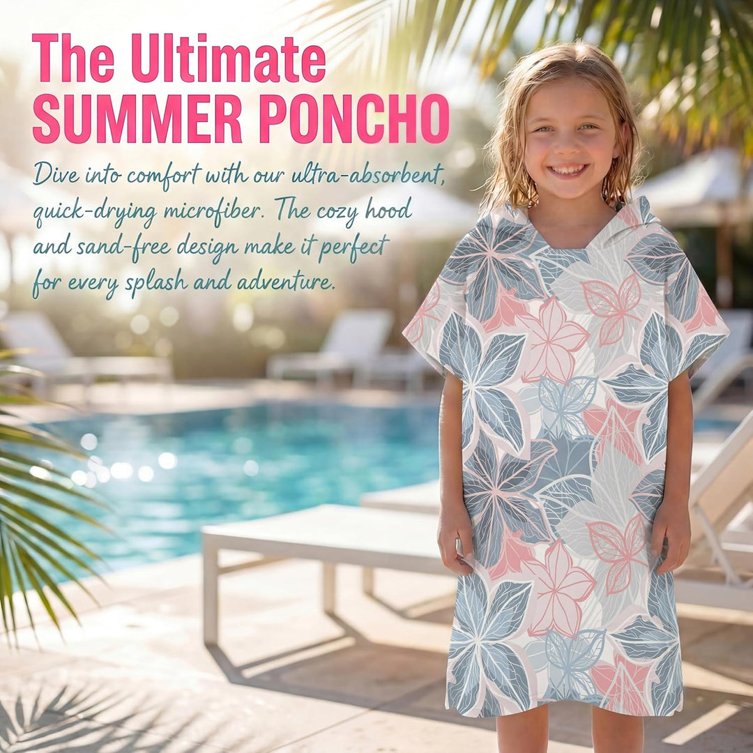 Schnelltrocknender Surfponcho, Wickeltuch, Bademantel, Sporthandtücher für Schwimmer, Hoodie für Kin