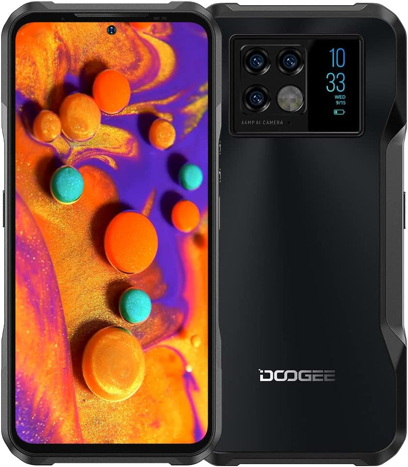 5G Outdoor Smartphone ohne Vertrag DOOGEE V20, 6,4’’ 2K AMOLED Display, 64MP Dreifach AI Kamera+20MP