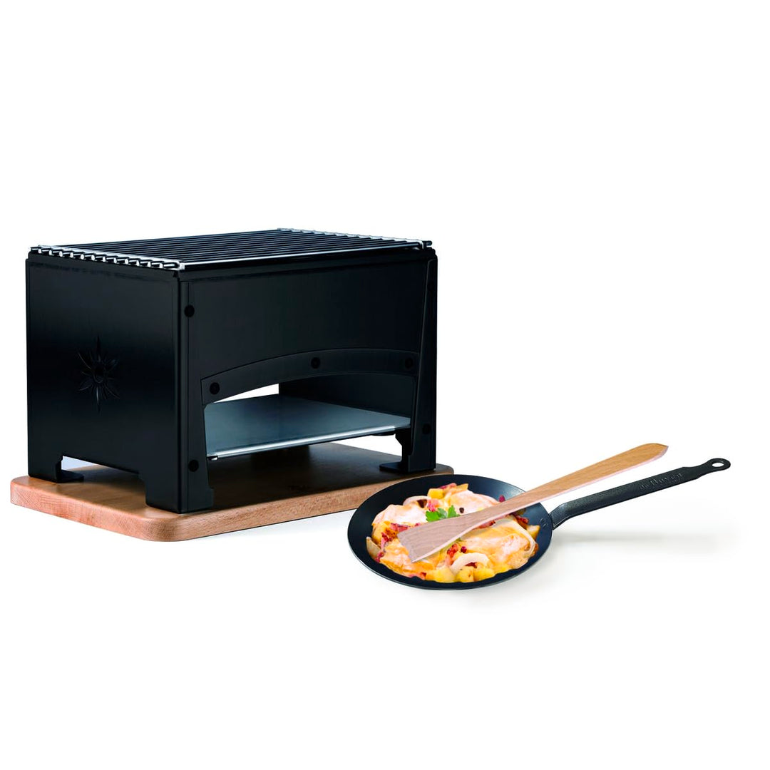 Louis Tellier | Brasero | Kombi-Gerät Kohlegrill/Reblochade | „Edelweiss“ | Epoxy-Lackierter Stahl |