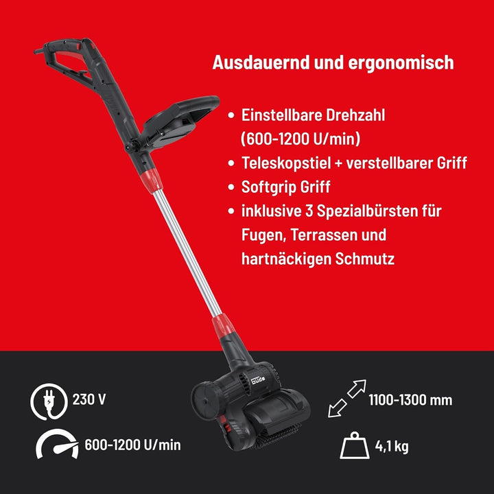 Güde GUB 160-500 Elektro-Universalbürste – 230 Volt, 500 Watt, 600 bis 1200 Umdrehungen pro Minute,