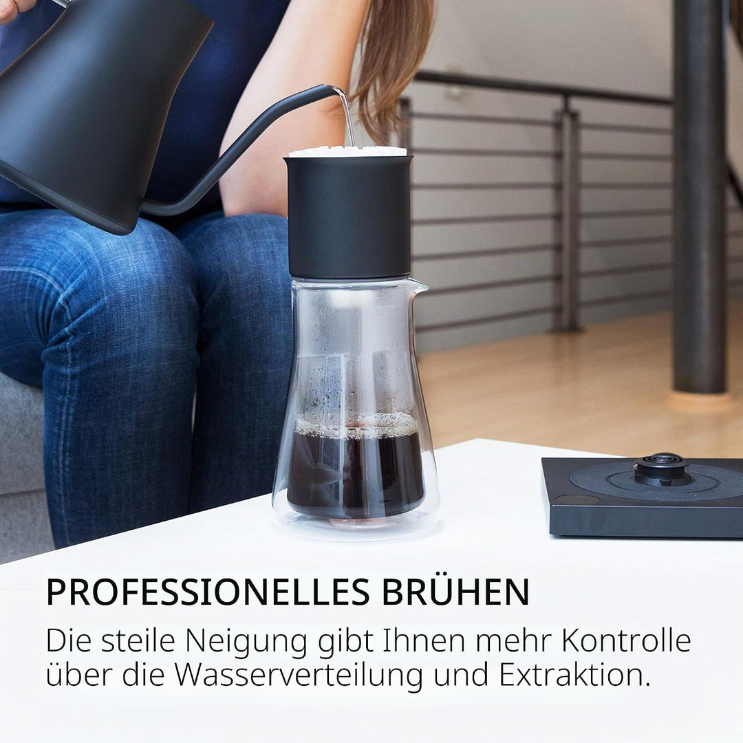 Fellow Stagg Kaffeezubereitungsset (Tropfer mit Beziehungshilfe, doppelwandiger Glaskanne und 20 Pap