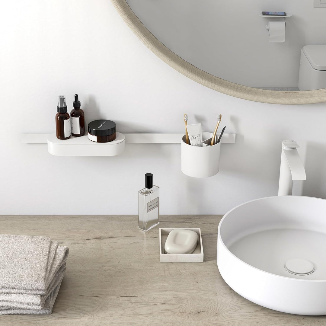 hansgrohe WallStoris - Wandstange 70cm, Badezimmeraufbewahrung, Befestigungsleiste für Aufbewahrungs