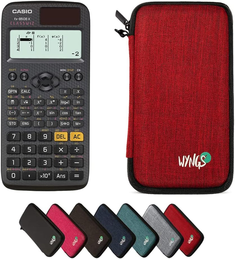 CALCUSO Sparpaket: Casio FX-85DE X ClassWiz technisch-wissenschaftlicher Taschenrechner + WYNGS Schu