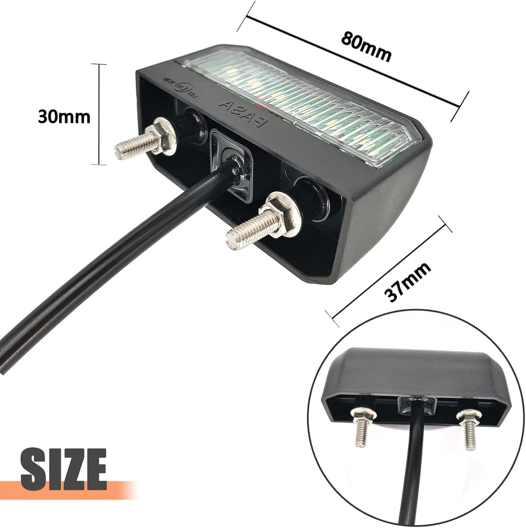 2 PCS PKW-Anhänger LED Kennzeichenbeleuchtung Weiss, Weiss KFZ Nummernschildbeleuchtung mit E-mark f