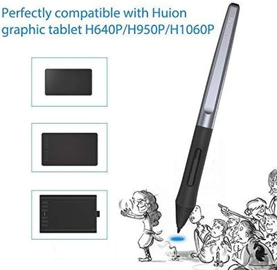 HUION PW100 Batteriefreier Digitalstift zum Zeichnen von Grafiktabletts, mit 8 Ersatzspitzen zum HUI