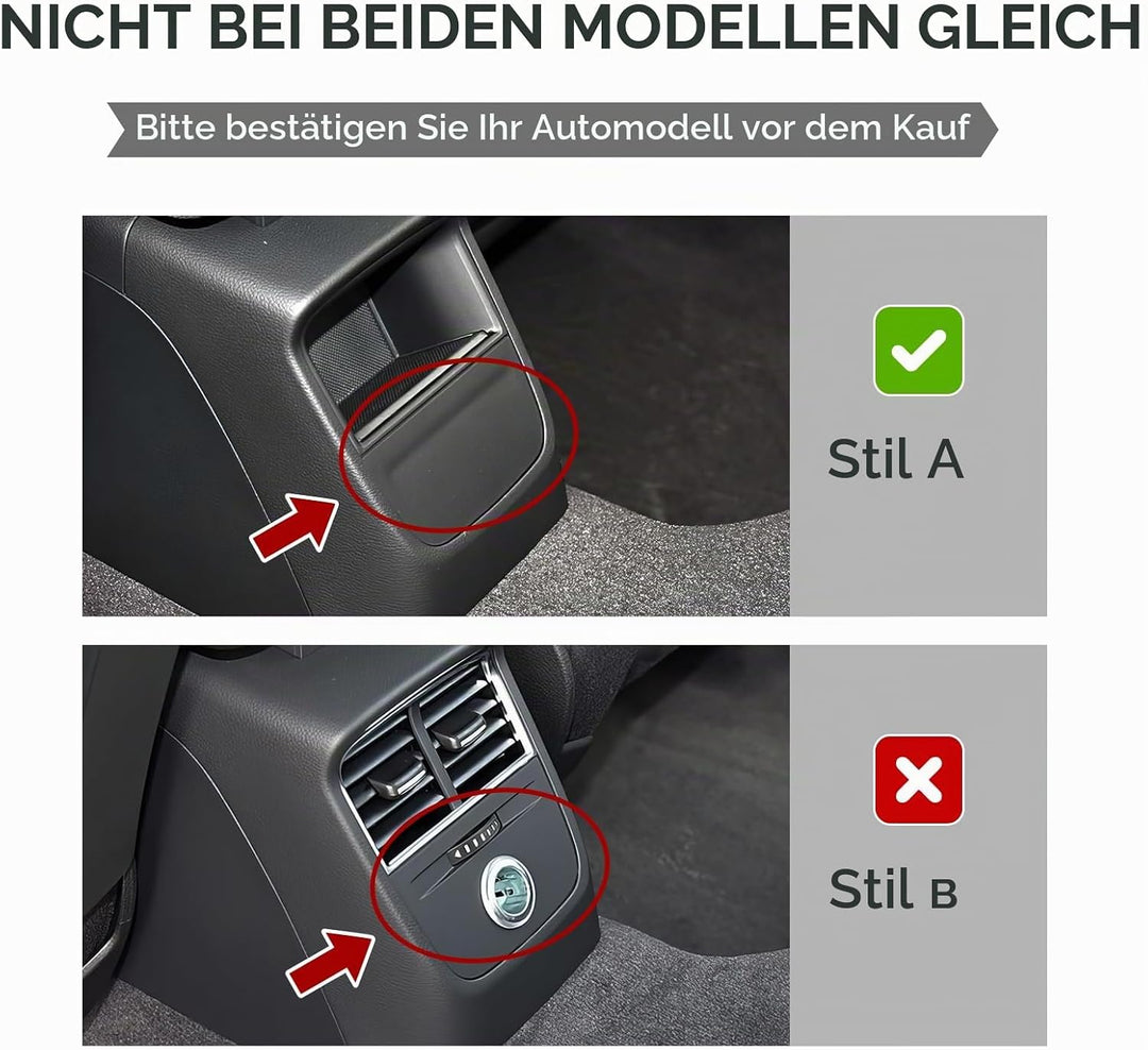 Auto Carbon Fiber Aufkleber Cover ABS Trim Kompatibel mit Audi A3 8P(2013-2020) /S3 8P(2012-2020)/RS