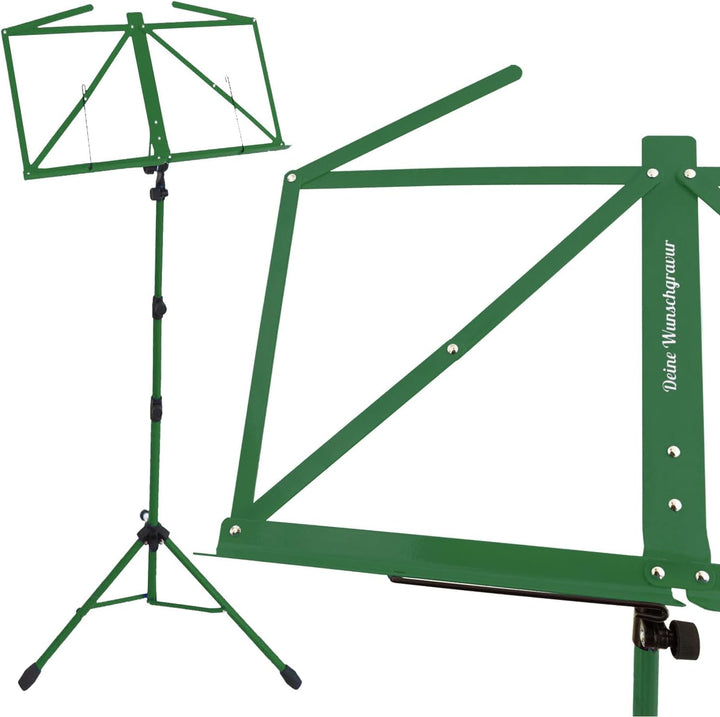 keepdrum MUS3 GR Notenständer Grün mit Trage-Tasche