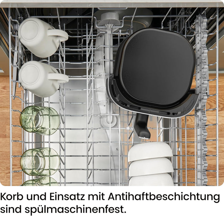 Chefman Heissluftfritteuse - 5,7 L kompakte Heissluftfritteuse, mit Hi-Fry Technologie, Sichtfenster