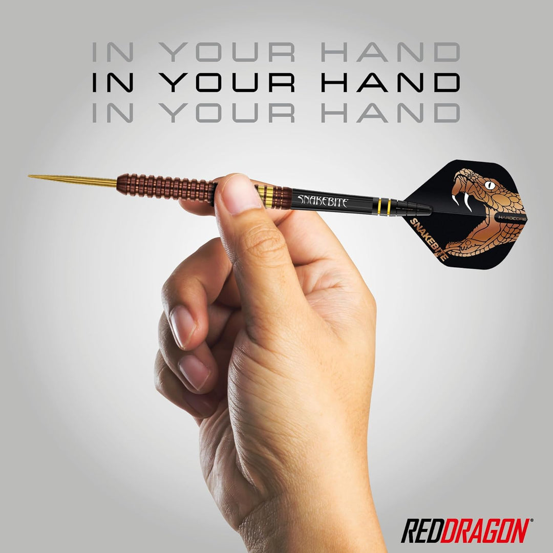 RED DRAGON Peter Snakebite Wright Copper Fusion Premium Wolfram Darts Set mit Flüge und Stielen 21.0