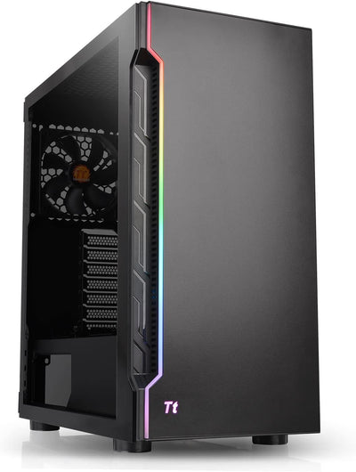 Thermaltake H200 TG RGB ATX PC-Gehäuse | 1 vorinstallierter 120mm Lüfter | Tempered Glass | Schwarz