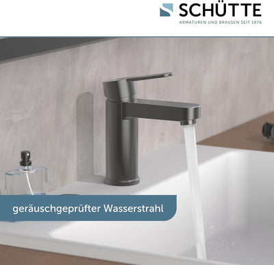 Schütte Elephant Waschtischarmatur, Elegante Mischbatterie inkl. Ablaufventil fürs Badezimmer, Wasse