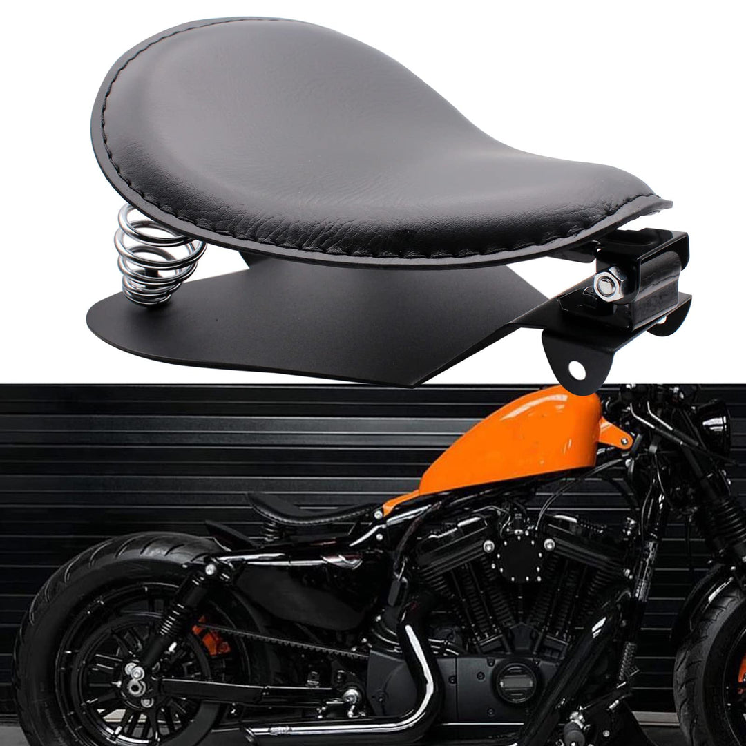 BREDUXSER Motorrad Bobber Sitz, Krokodil Leder Motorrad Solo Sitz für Sportster XL1200 883 48 Dyna S