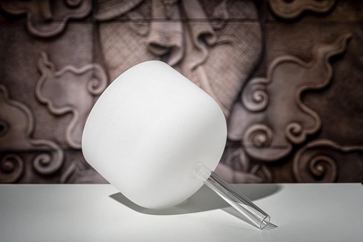 Sonic Energy 10 Zoll Kristallklangschale – 432 Hz, Ton F4, Herzchakra, mit Griff – Für Meditation, Y