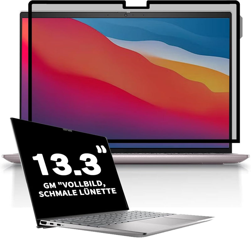 Upgrade Laptop Sichtschutz 13.3 Zoll,Vakuum-Adsorptions-Sichtschutzfilter Kompatibel mit Lenovo/HP/D