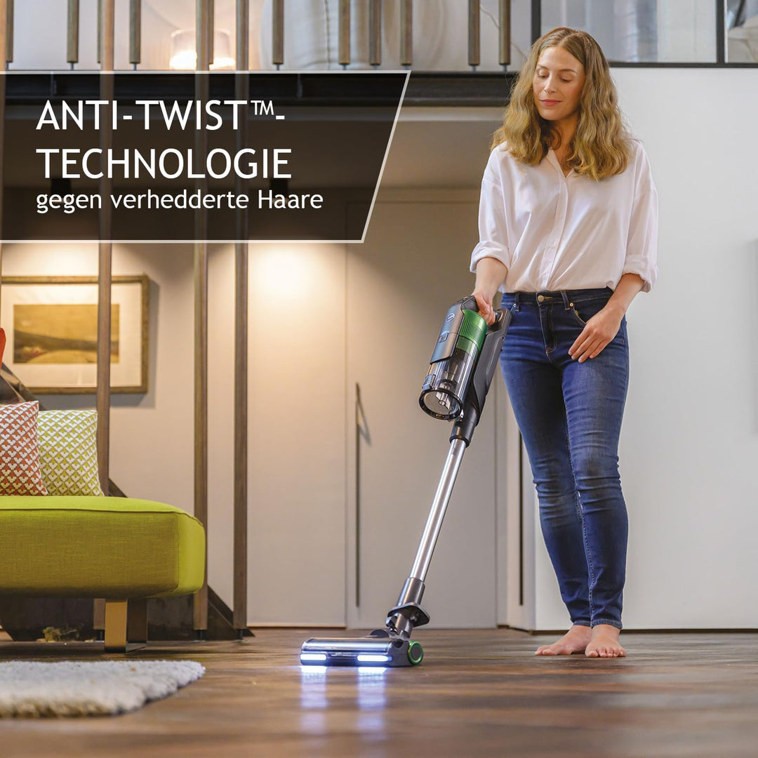 Hoover Akku-Staubsauger Tierhaare HF9 PET I Bis zu 240 m² bzw. 60 Min Laufzeit mit 2 Akkus I Leistun