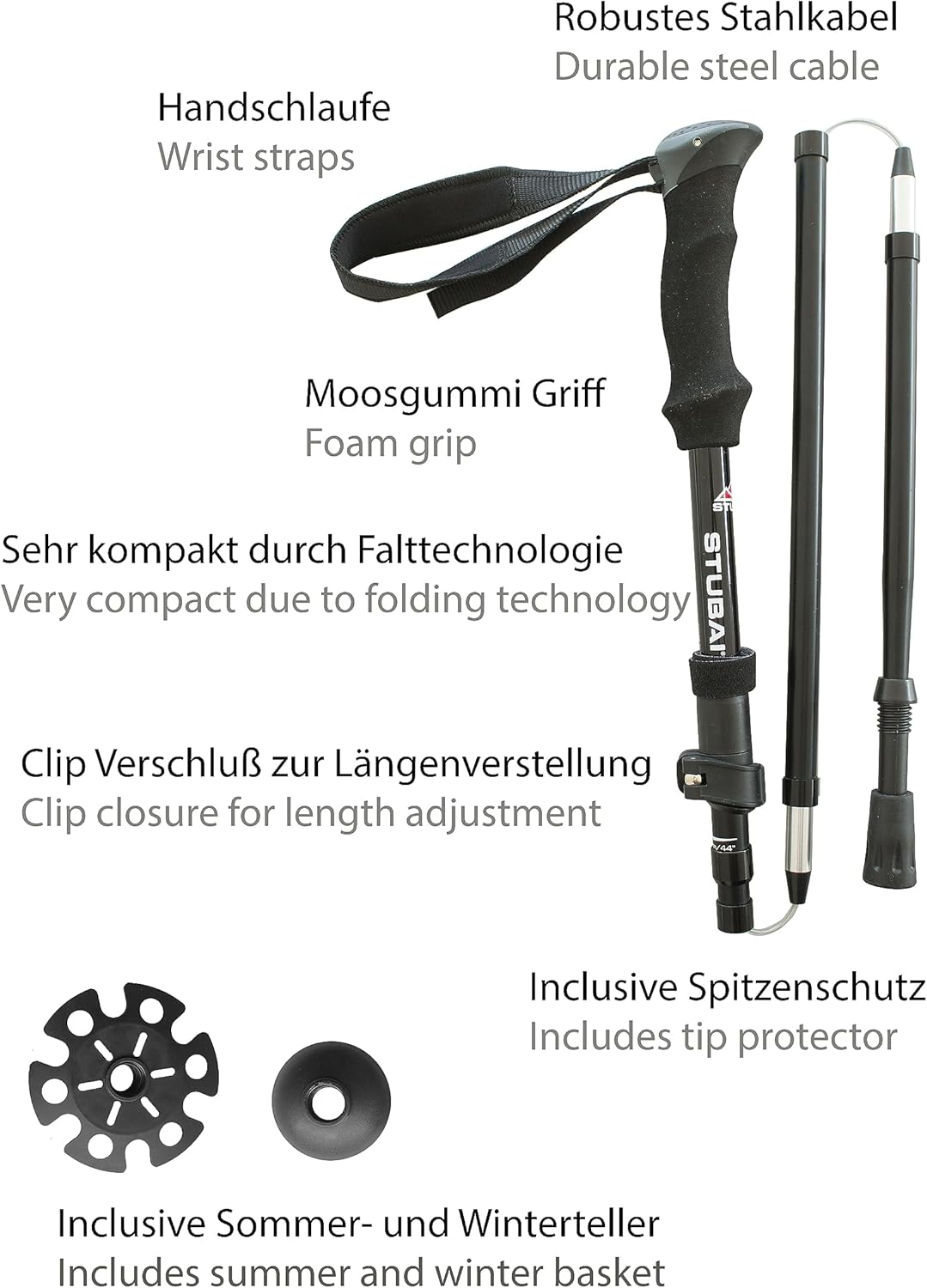 Stubai CRIMP Tourenstöcke mit WIRED-Technologie 271 g