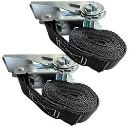 Spanngurte mit Ratsche, Länge 1,5 m, Breite 25 mm, 100% Polyester, robust und hochwertig, für Motorr