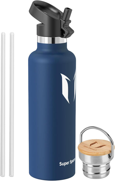Super Sparrow Trinkflasche Edelstahl - 350ml, 500ml, 620ml, 750ml, 1L - Auslaufsicher Thermoskanne,