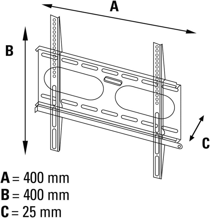 Hama TV-Wandhalterung (für Fernseher von 32 bis 56 Zoll (81 cm bis 142 cm Bildschirmdiagonale), inkl