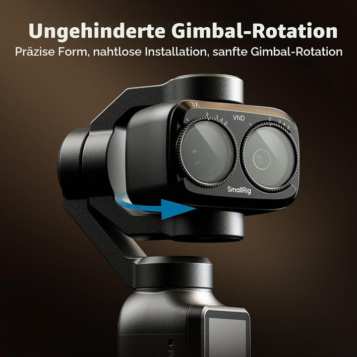 SMALLRIG Filterset für DJI Osmo Pocket 4P, Variabler ND2-32- und CPL-Filter für DJI Osmo Pocket 4P,