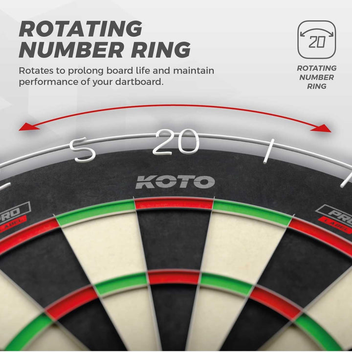 KOTO - King Pro + Dartbord Surround, Hochwertiger Dart Surround für alle Dartscheiben, Dart Auffamgr