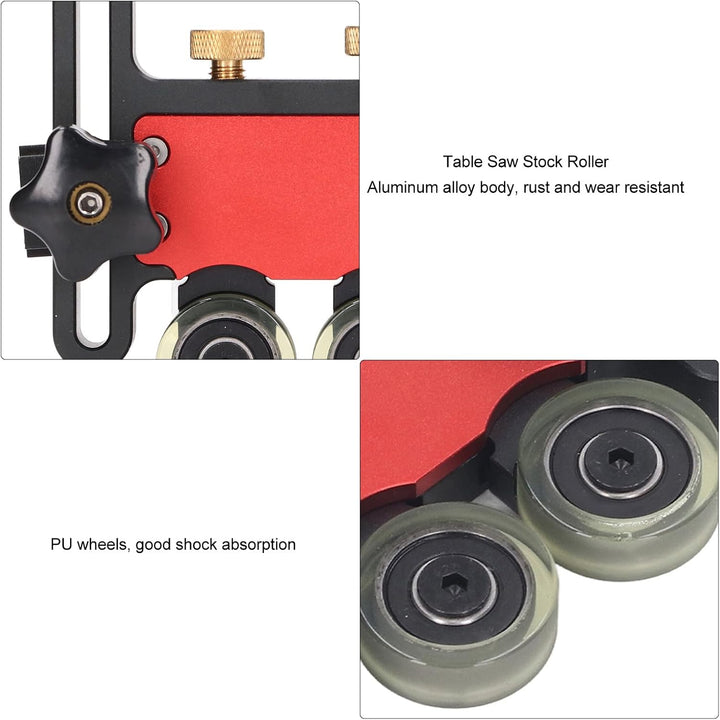 Aluminium Legierung Federbrett mit Doppelrad Gleitrolle, Verstellbar Shock-Absorption Tischkreissäge