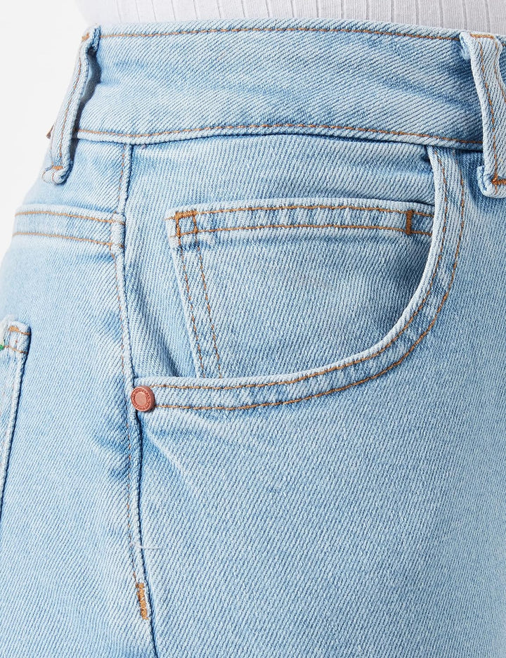 Cross Jeans Damen Joyce Jeans, Sky Blue, Mom