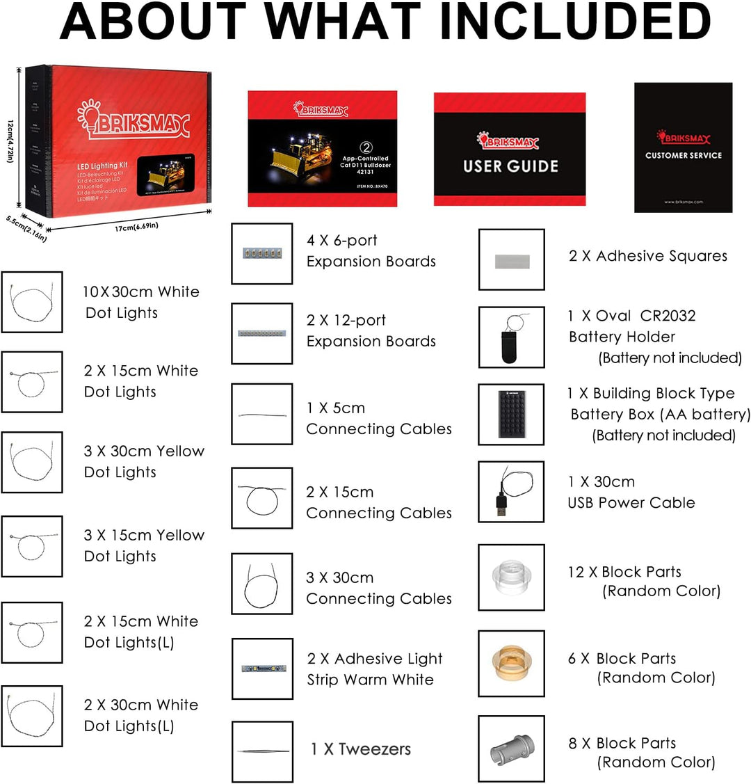 BRIKSMAX Led Beleuchtungsset für Lego Technic Appgesteuerter Cat D11 Bulldozer - Compatible with Leg