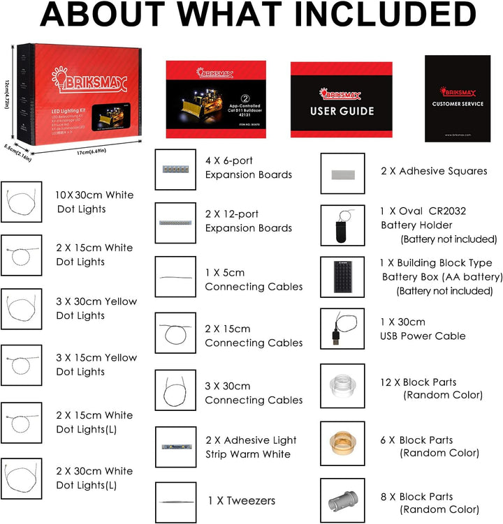 BRIKSMAX Led Beleuchtungsset für Lego Technic Appgesteuerter Cat D11 Bulldozer - Compatible with Leg