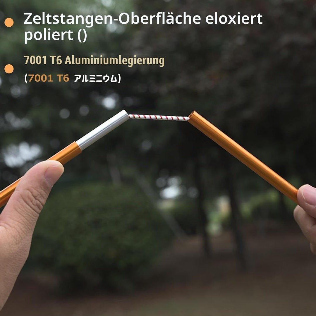 Azarxis Zeltstange Reparatur Set, Alu Teleskopstangen, Ersatzgestänge Einstellbar Zubehör für Zelt C