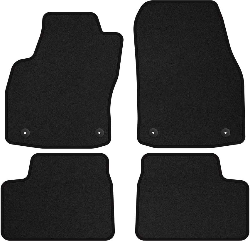 M MOTOS Velours Premium fussmatten Auto kompatibel mit Opel Astra H 2004-2014 - Premium, Matt, Weiss