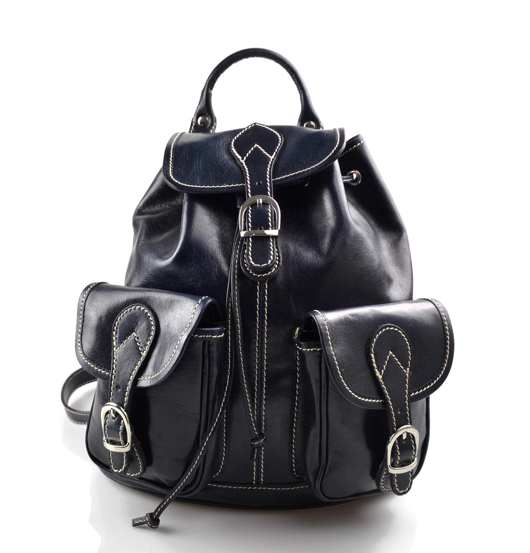 Rucksack leder blau rucksack damen herren reisetasche kalbsleder rucksack leder rucksack schulrucksa