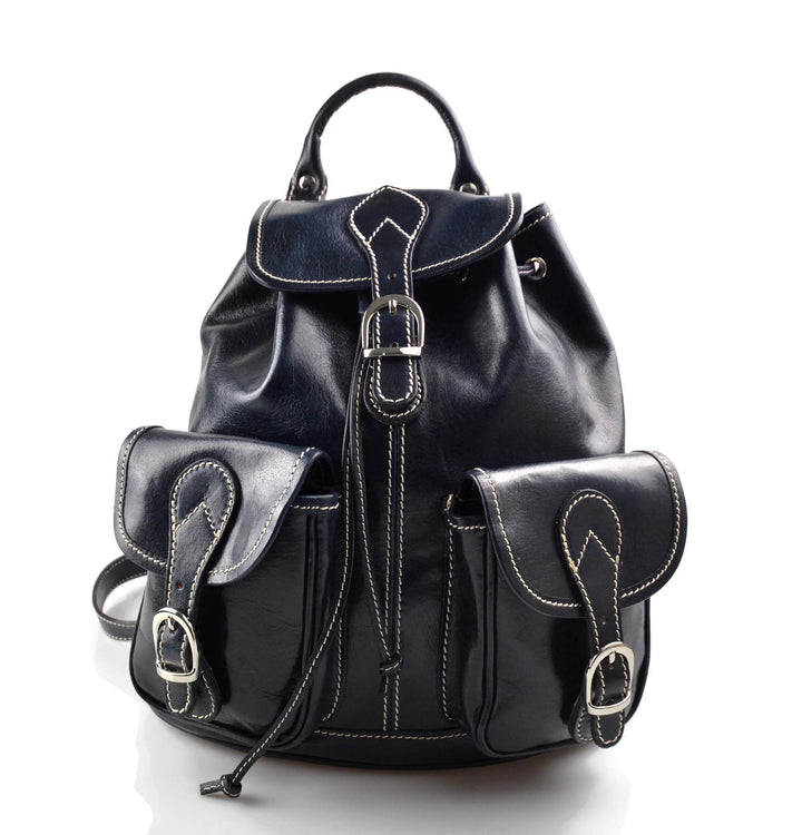Rucksack leder blau rucksack damen herren reisetasche kalbsleder rucksack leder rucksack schulrucksa