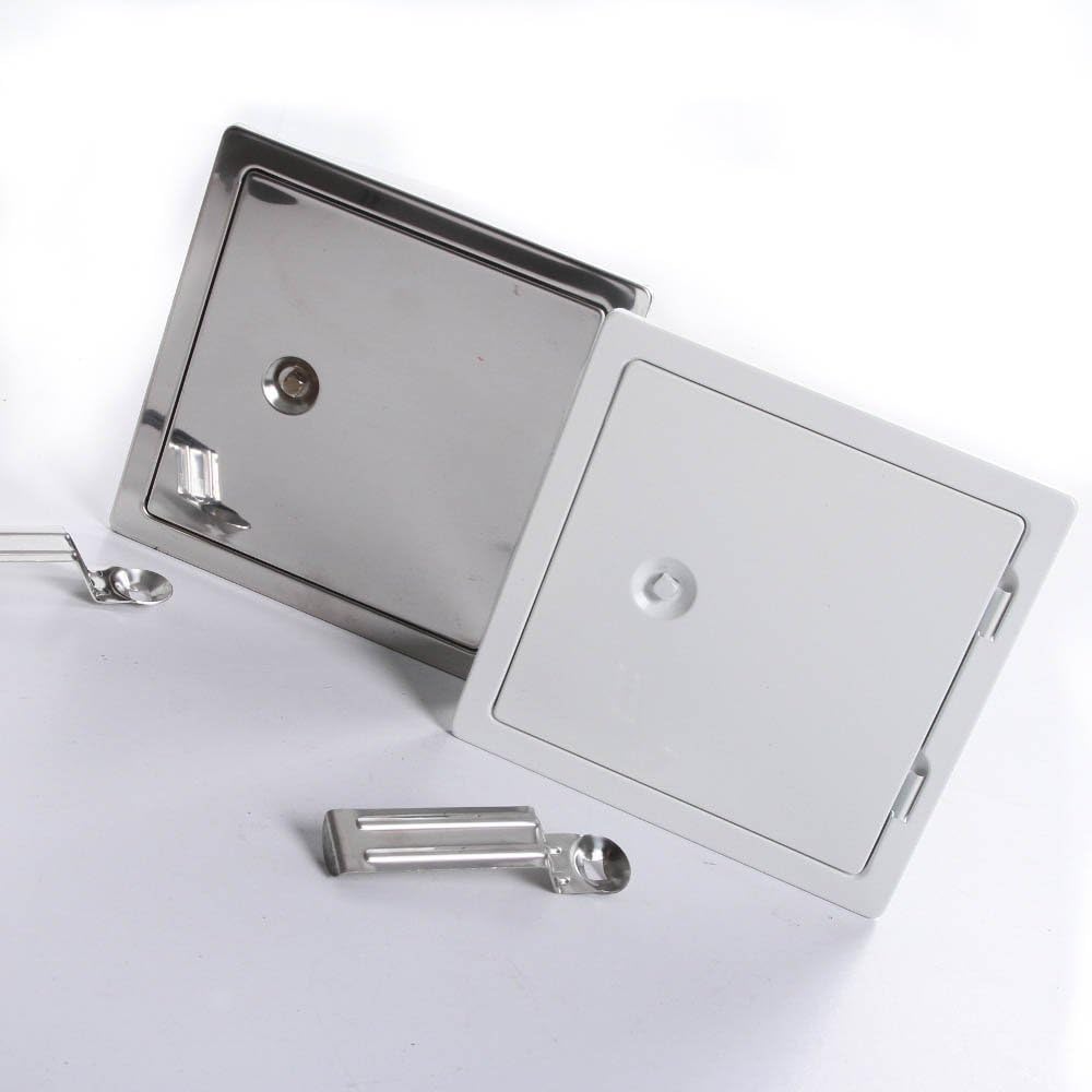 rg-vertrieb Kamintür Reinigungstür Revision Schornstein Edelstahl Putztür Weiss Stahl 2 Grössen (Wei