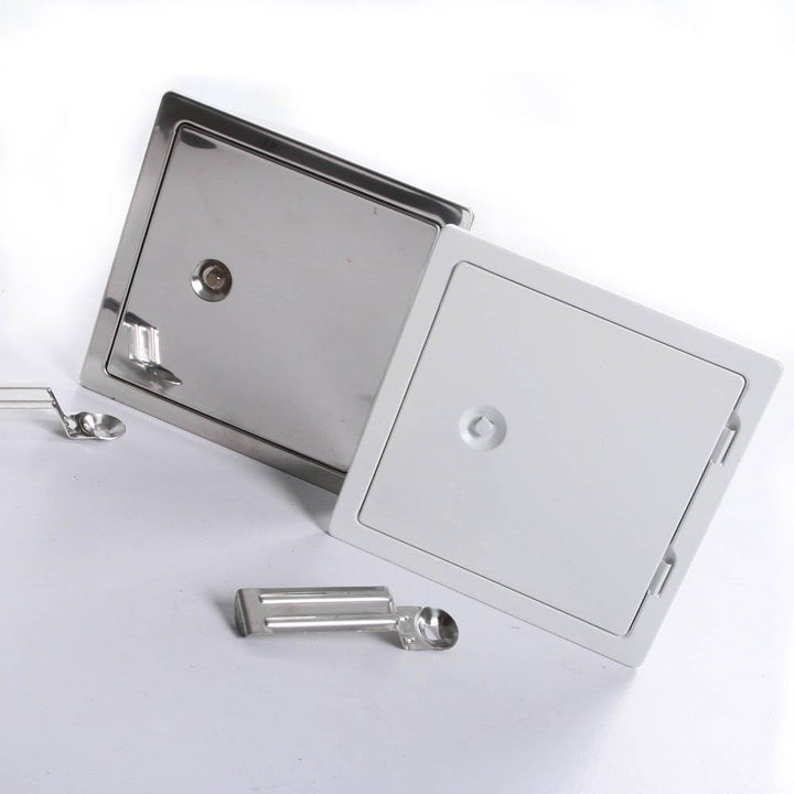 rg-vertrieb Kamintür Reinigungstür Revision Schornstein Edelstahl Putztür Weiss Stahl 2 Grössen (Wei