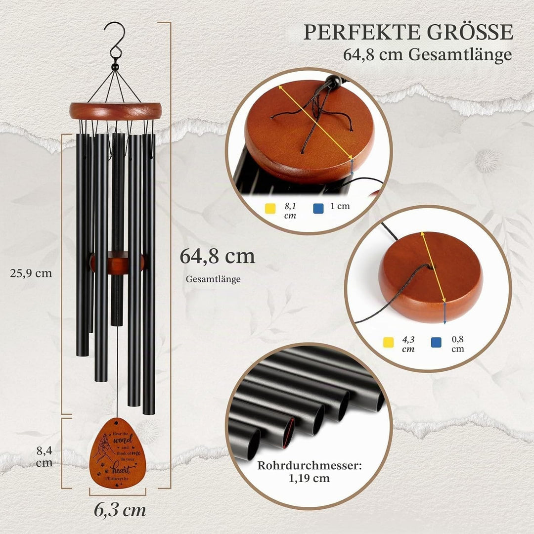 Haustier-Gedenk-Windspiel – Gedenk-Windspiel zum Verlust des Hundes, Trauerwindspiel für den Verlust