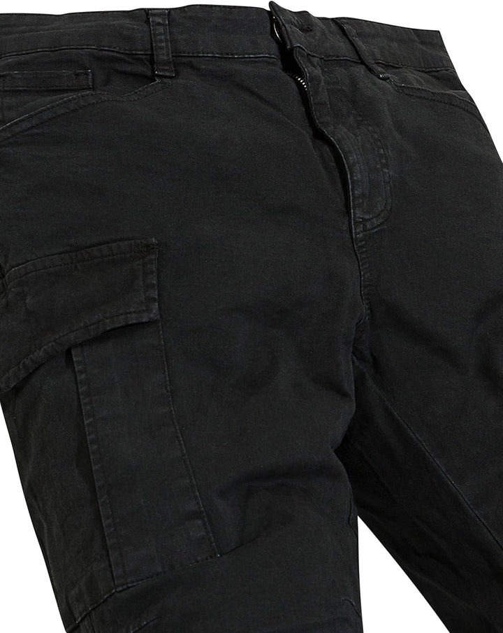 Yazubi Jayden - Herren Cargo Hose - Baumwoll Cargo Jeans 29W / 30L Schwarz (Black 4008), 29W / 30L S
