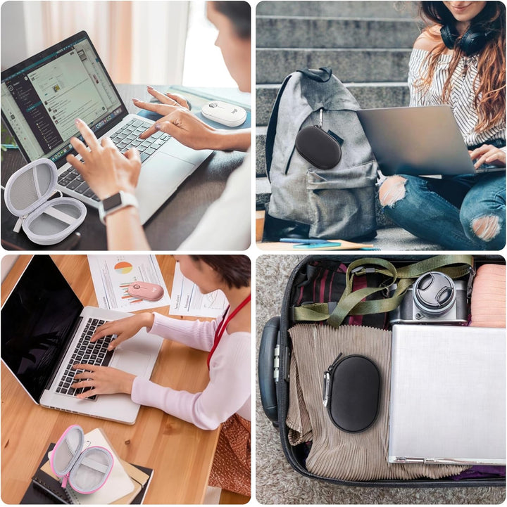 co2CREA Case Harte Reiseschutzhülle Etui Tasche für Logitech Pebble Mouse 2 M350s /M350 Pebble/Logit