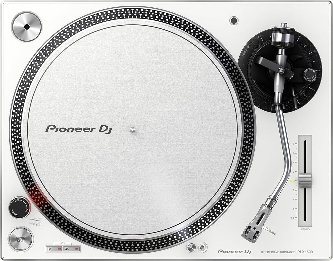 Pioneer DJ PLX-500-W DJ-Plattenspieler mit Direktantrieb, Weiss White Single, White Single