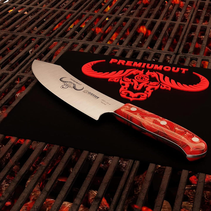 GIESSER seit 1776 - Made in Germany - Messerset 3 teilig, Red Diamond, PremiumCut, Kochmesser 20 cm,