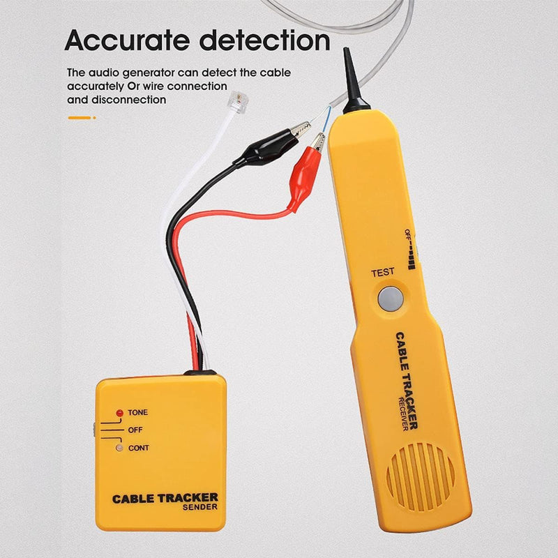 Network Tester Wire Tracer, tragbares RJ11-Netzwerkkabel-Tester Wire Tone Line Finder Detector Tool