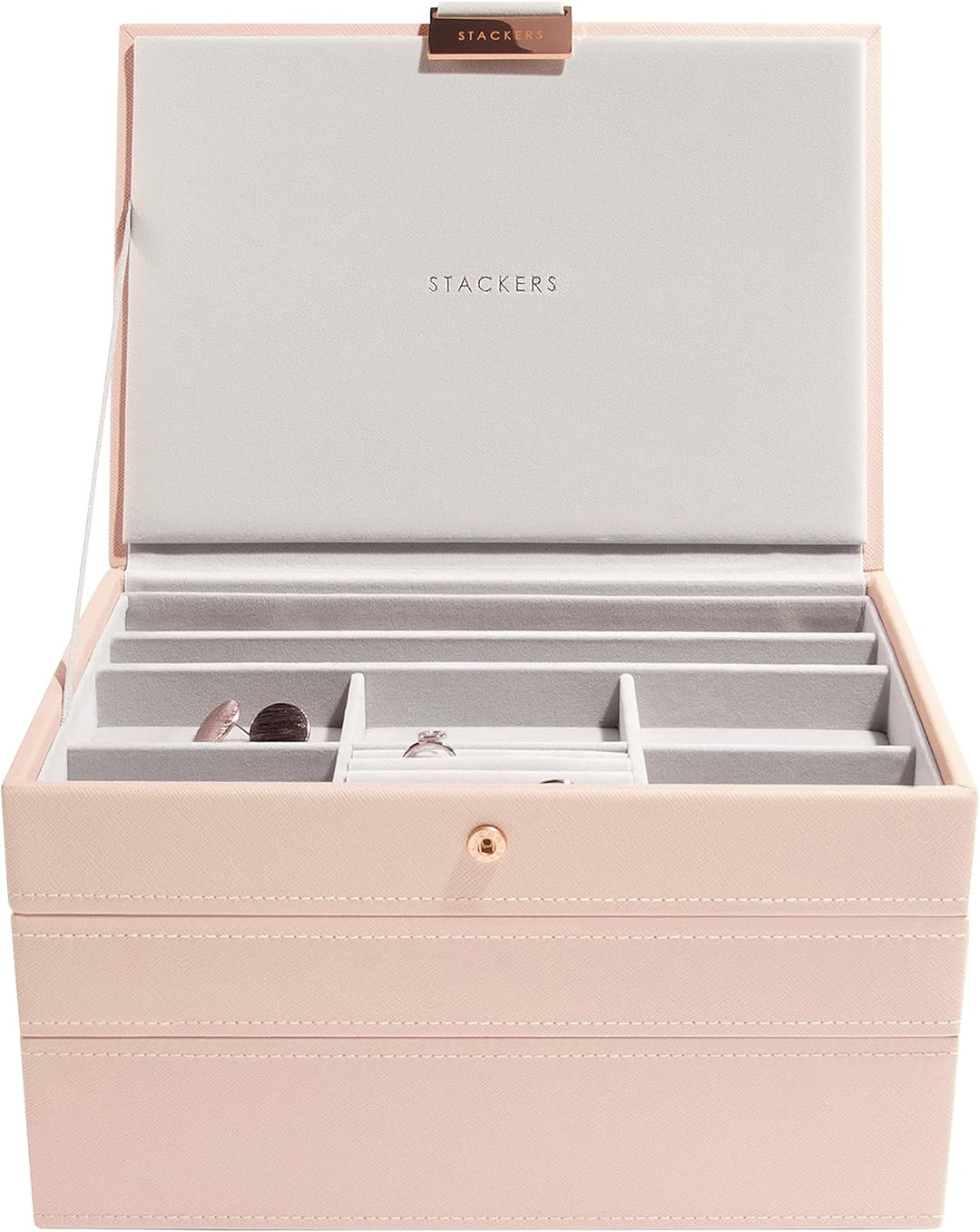 Stackers Blush Klassisch Schmuckschatulle - 3 Blush Pink, Blush Pink