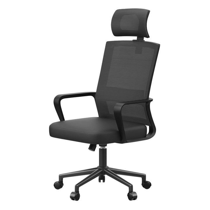 naspaluro Ergonomischer Bürostuhl, Schreibtischstuhl mit Verstellbarer Kopfstütze, Atmungsaktiver Ne