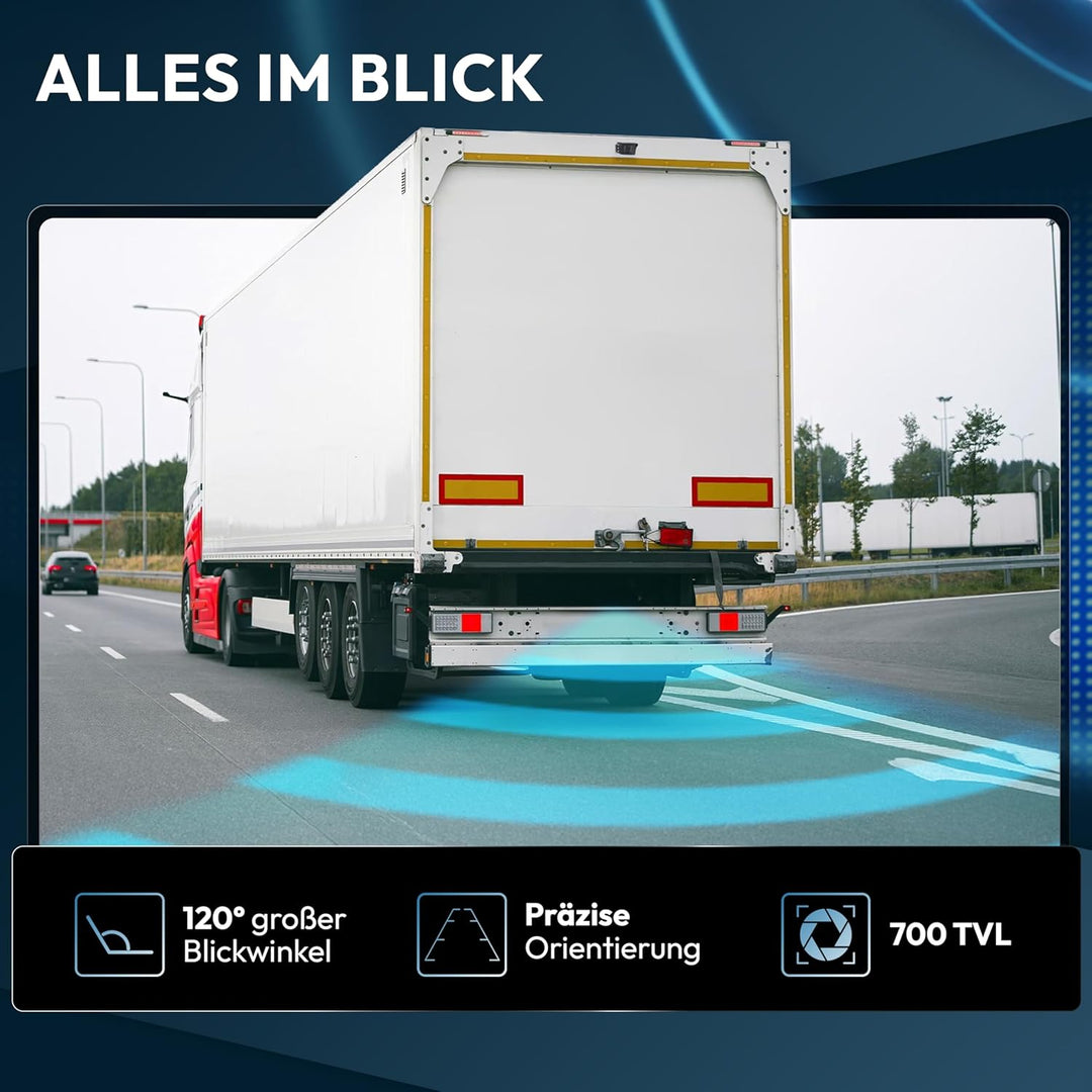 VSG24 24504 Rückfahrkamera 7" Transporter-Set Transit inkl. 2X Kamera, Monitor, Kabel - Wasserdicht