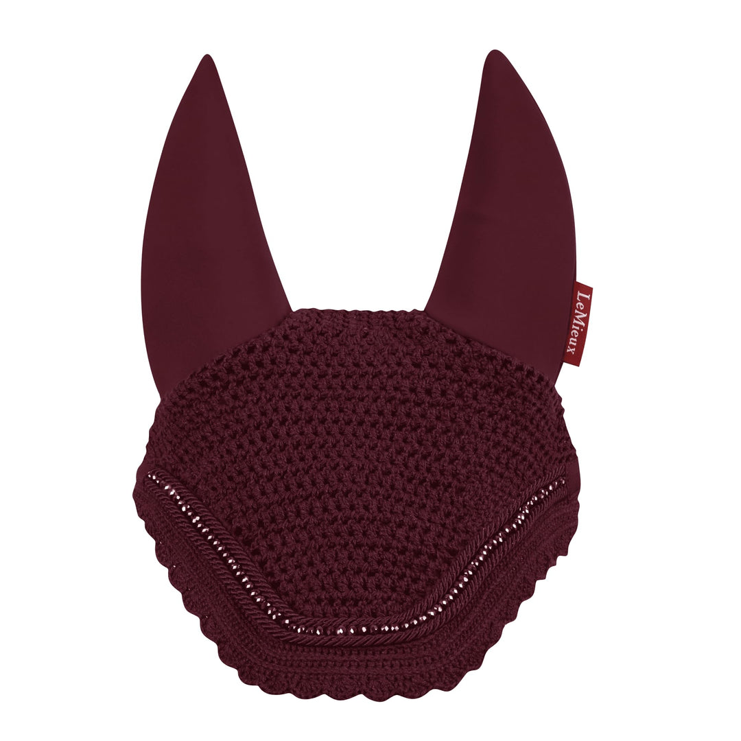 LeMieux Diamante Acoustic Fly Hood Burgundy Fliegenhaube L burgunderfarben, L burgunderfarben