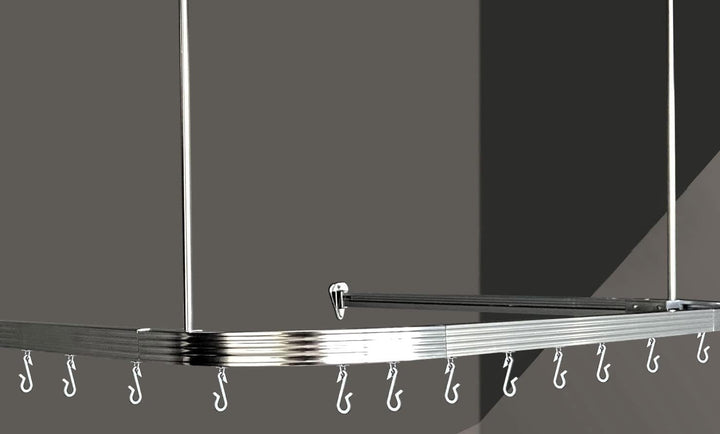 DUSCHVORHANG STANGE WINKELSTANGE VORHANGSCHIENE BARRIEREFREI WEISS CHROM (BADENA XL