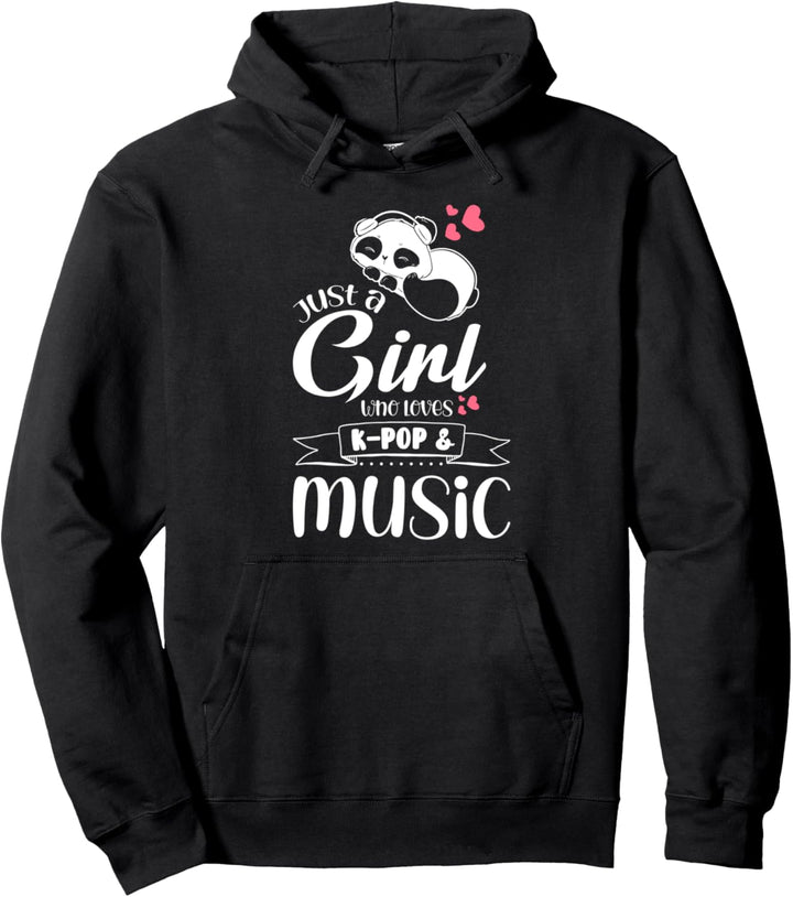 Nur ein Mädchen, das K-Pop & Music Koreanisch liebt Pullover Hoodie