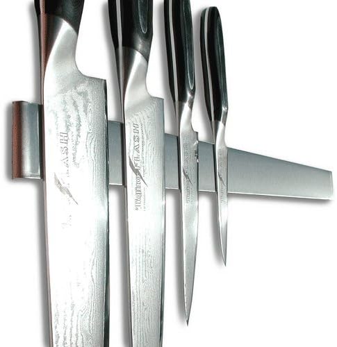 Magnetische Messerleiste aus Edelstahl 32 cm x 3,5 cm x 1,5 cm, Magnetleiste für 6 Messer