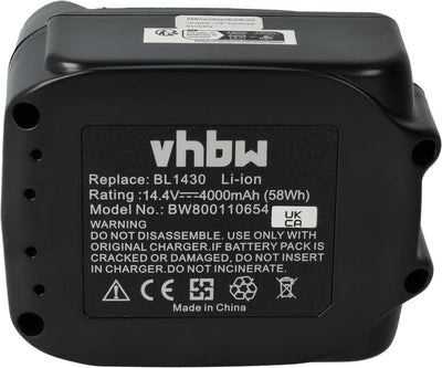 vhbw Akku kompatibel mit Makita DDF448, DF440, DF440DRFX, DF440DRFXW, DDF448Z, DHP343, DHP343Z Elekt